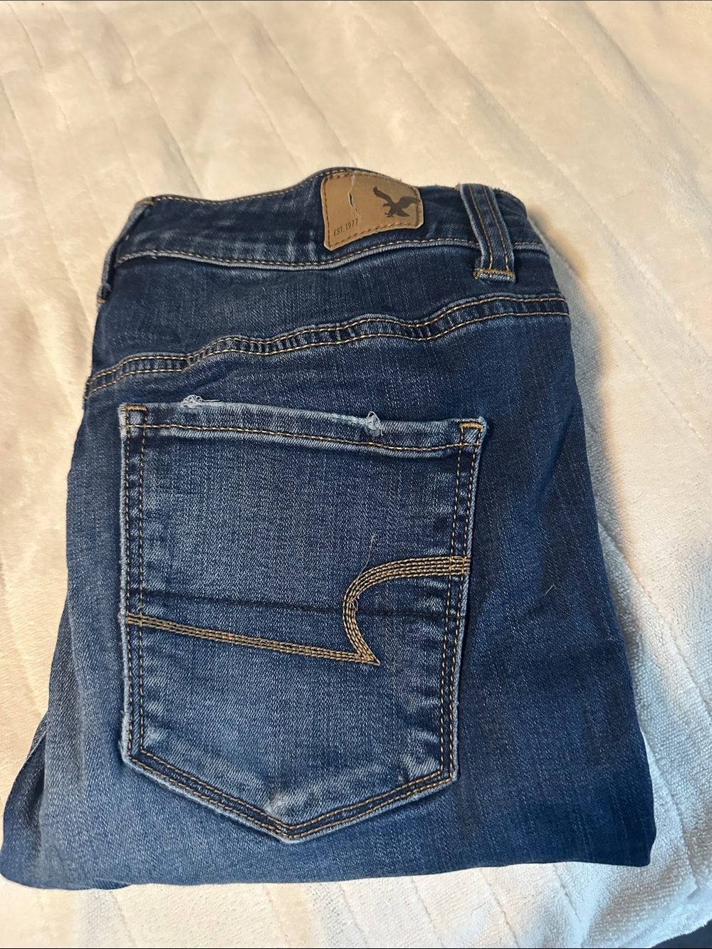 American Eagle Outfitters Women's Dark Blue Skinny Jeans